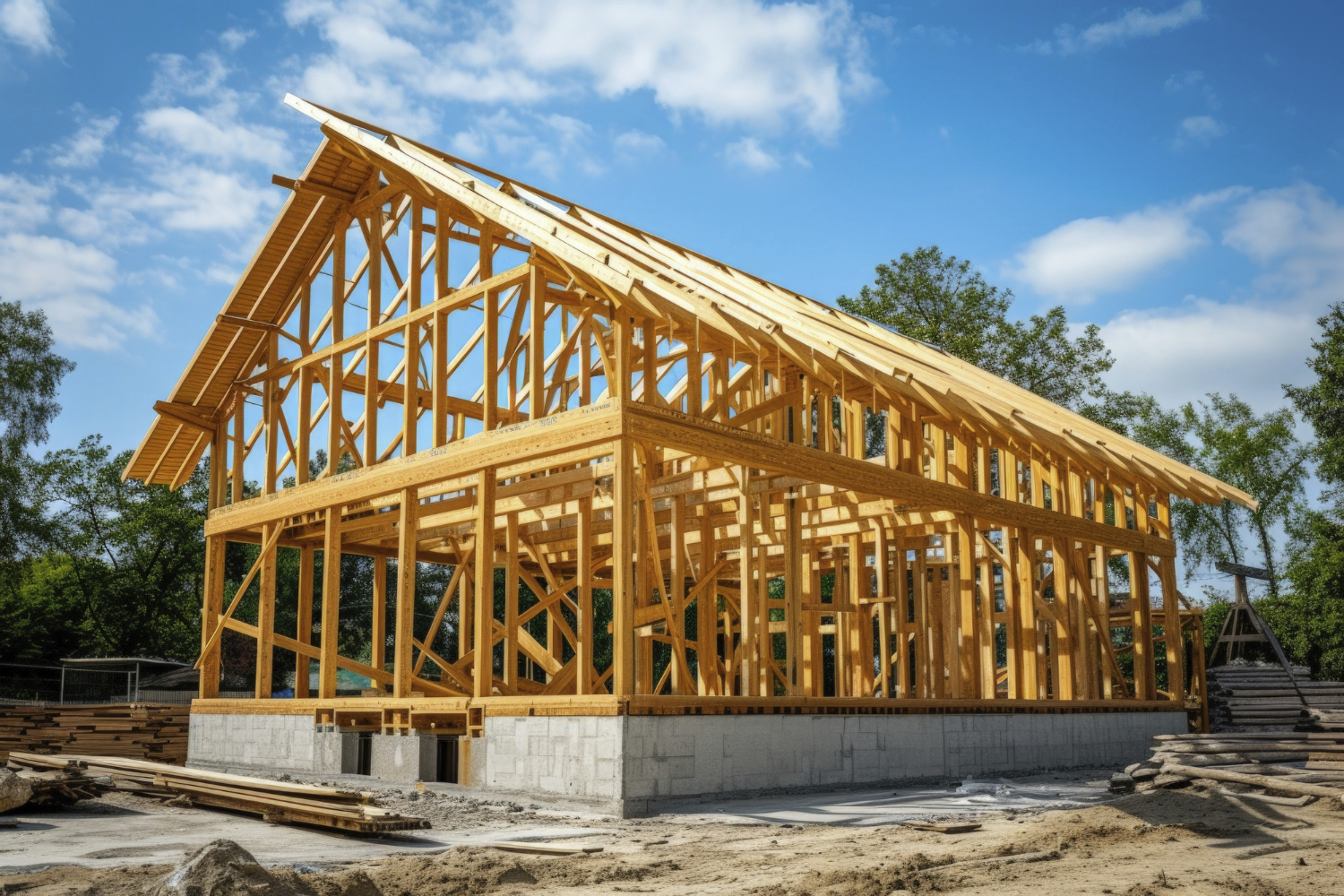 Structură Timber Frame - Cabană